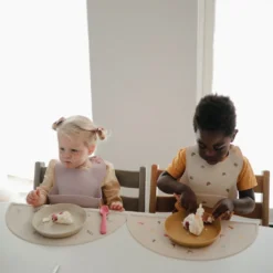 Mushie Silicone Placemat - Lilac Flowers -Kids Toy Shop Mushie Silicone Placemat Lilac Flowers Mushie 1603923844