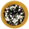Larisa & Pumpkin Mustard Ball Pit + Black/White/Silver Balls