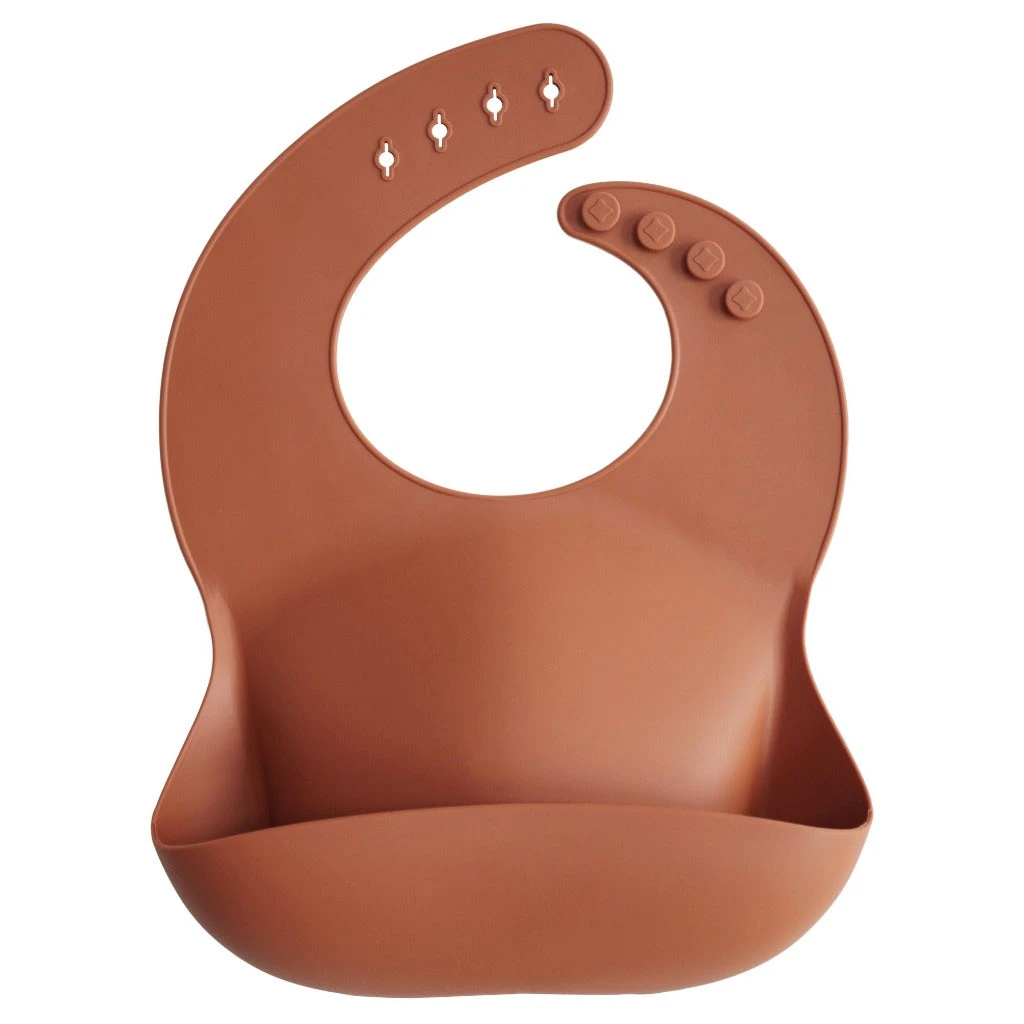 Mushie Silicone Bib - Clay 1 Mushie Silicone Bib - Clay