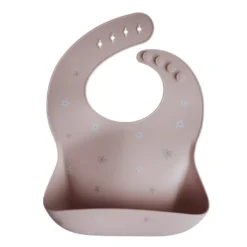 Mushie Silicone Bib - White Daisy