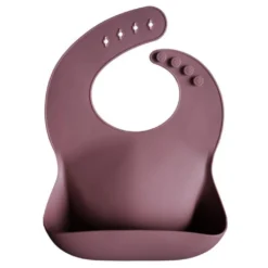 Mushie Silicone Bib - Dusty Rose