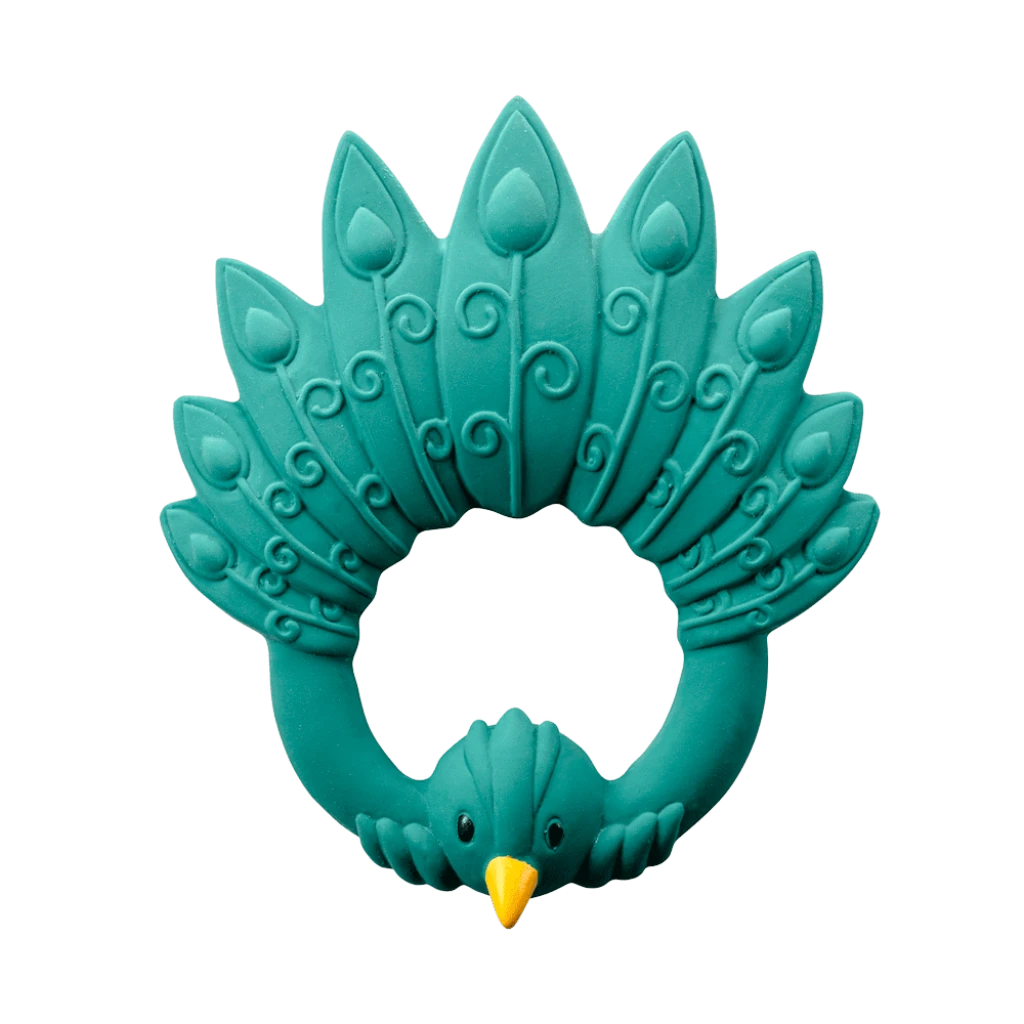Natruba Peacock Teether - Green 1 Natruba Peacock Teether - Green