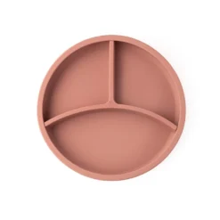 Eco Rascals Silicone Plate With Removable Divider - Rose
