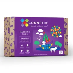 Connetix Tiles - Rainbow 62 Piece Starter Pack -Kids Toy Shop Rainbow 600 x 600 62pc Starter