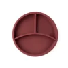 Eco Rascals Silicone Plate With Removable Divider - Burgundy