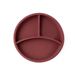 Eco Rascals Silicone Plate With Removable Divider - Burgundy