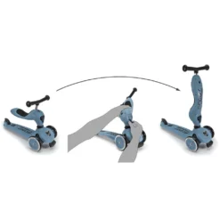 Scoot And Ride - Highway Kick 1 2in1 Scooter Steel -Kids Toy Shop SCO 421 HWY KI1 SCO STE 23 f792