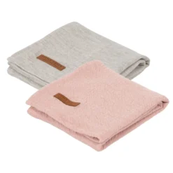 Little Dutch Swaddle Pure Pink + Pure Grey (70cm X 70cm)