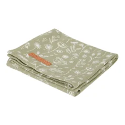 Little Dutch Swaddle Wild Flowers Olive (120cm X 120cm)