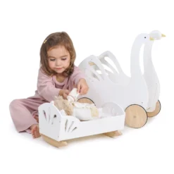 Tender Leaf Toys Sweet Swan Dolly Bed 9 Tender Leaf Toys Sweet Swan Dolly Bed -Kids Toy Shop TL8106 sweet swan dolly bed 7 Copy