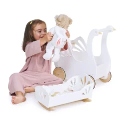 Tender Leaf Toys Sweet Swan Dolly Bed 10 Tender Leaf Toys Sweet Swan Dolly Bed -Kids Toy Shop TL8106 sweet swan dolly bed 8 Copy