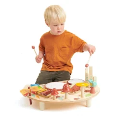Tender Leaf Toys Musical Table -Kids Toy Shop TL8655musicsetwithboyplaying