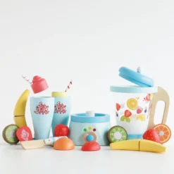 Le Toy Van Blender & Wooden Fruit Set (New Look) -Kids Toy Shop TV296 Blender Set Fruit Smoothies Imaginative Wooden Toy