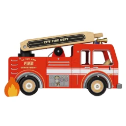 Le Toy Van Wooden Fire Engine (New Look) -Kids Toy Shop TV427 fire engine truck side view