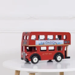 Le Toy Van London Bus -Kids Toy Shop TV469 london bus passenger vehicle angle view on table