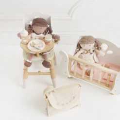 Le Toy Van Doll Nursing Set -Kids Toy Shop TV598 doll baby set plush dolls sitting in highchair cot