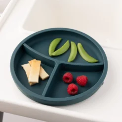 Eco Rascals Silicone Plate With Removable Divider - Teal -Kids Toy Shop TeelPlateLandscapelowres 1