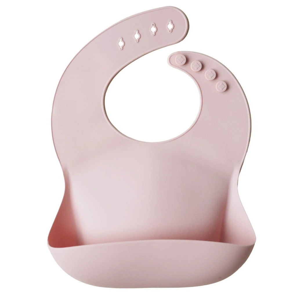 Mushie Silicone Bib - Blush 1 Mushie Silicone Bib - Blush