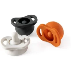 Pop & Go Pacifier - Sugar & Spice + Cream Of The Crop + Coal Mate (Triple Pack) -Kids Toy Shop doddle and co pop and go soothers sugar and spice cream of the crop and coal mate triple pack