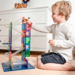 Connetix Tiles - Rainbow 92 Piece Ball Run Pack 38 Connetix Tiles - Rainbow 92 Piece Ball Run Pack -Kids Toy Shop dsc 4660crop