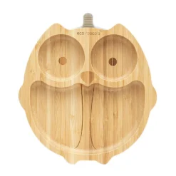 Eco Rascals Bamboo Suction Plate - Owl -Kids Toy Shop er45
