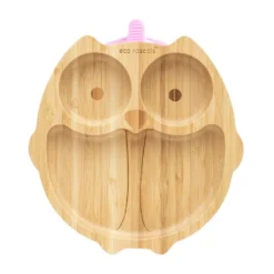 Eco Rascals Bamboo Suction Plate - Owl -Kids Toy Shop er45B