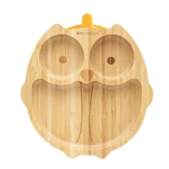 Eco Rascals Bamboo Suction Plate - Owl -Kids Toy Shop er45E