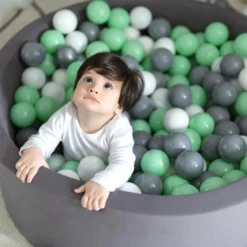 Larisa & Pumpkin Grey Ball Pit + Grey/Mint/White Balls -Kids Toy Shop larisa pumpkin grey ball pit grey mint white balls lifestyle 2 1800x1800 fd6f74a4 07f1 4803 be84 5b8a40c786f0