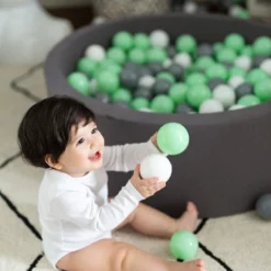 Larisa & Pumpkin Grey Ball Pit + Grey/Mint/White Balls -Kids Toy Shop larisa pumpkin grey ball pit grey mint white balls lifestyle 1800x1800 be15382e 1e30 4848 993b bd7197b15b60
