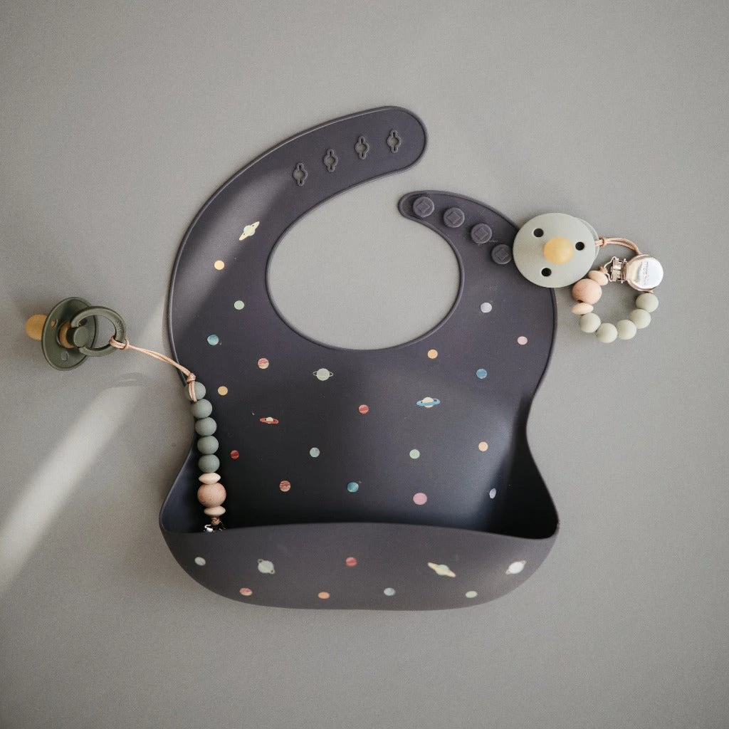 Mushie Silicone Bib - Planets 2 Mushie Silicone Bib - Planets - Image 2