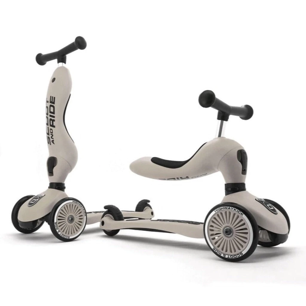 Scoot And Ride - Highway Kick 1 2in1 Scooter Ash 1 Scoot And Ride - Highway Kick 1 2in1 Scooter Ash