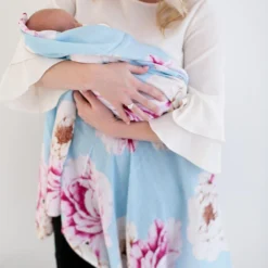 Miilk Muslin - Blue Peonies -Kids Toy Shop miilk muslin blue peonies lifestyle new 2 1800x1800 73d82600 bbf5 4b70 a851 645132b2d279