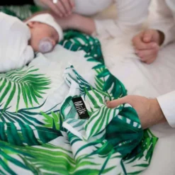 Miilk Muslin - Tropical Green Leaf -Kids Toy Shop miilk muslin tropical green leaf lifestyle new 1800x1800 7f631b0f e8aa 4fa1 8103 49eaeef7b81c