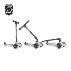 Scoot And Ride - Highway Kick 3 LED Ash -Kids Toy Shop pol pl SCOOTANDRIDE Highwaykick 3 LED Hulajnoga skladana ze swiecacymi kolkami 3 Peach 5836 7