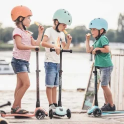 Scoot And Ride Safety Helmet With LED Blueberry -Kids Toy Shop scoot and ride helm lifestyle