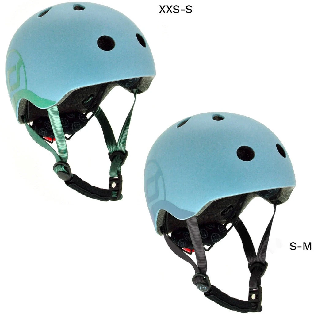 Scoot And Ride Safety Helmet With LED Steel 1 Scoot And Ride Safety Helmet With LED Steel
