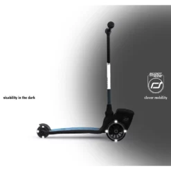 Scoot And Ride - Highway Kick 2 Scooter Reflective Steel -Kids Toy Shop scoot and ride reflective steel highway kick 2 lifestyle 4 p